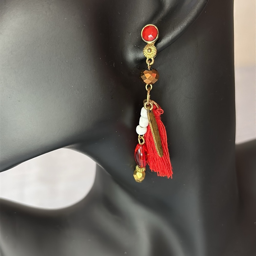 Three Pairs - Kiana Glass Pierced Dangle Earrings